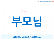 韓国語単語 어머니 オモニ お母さん 御母さん 意味 活用 読み方と音声発音 韓国語勉強marisha