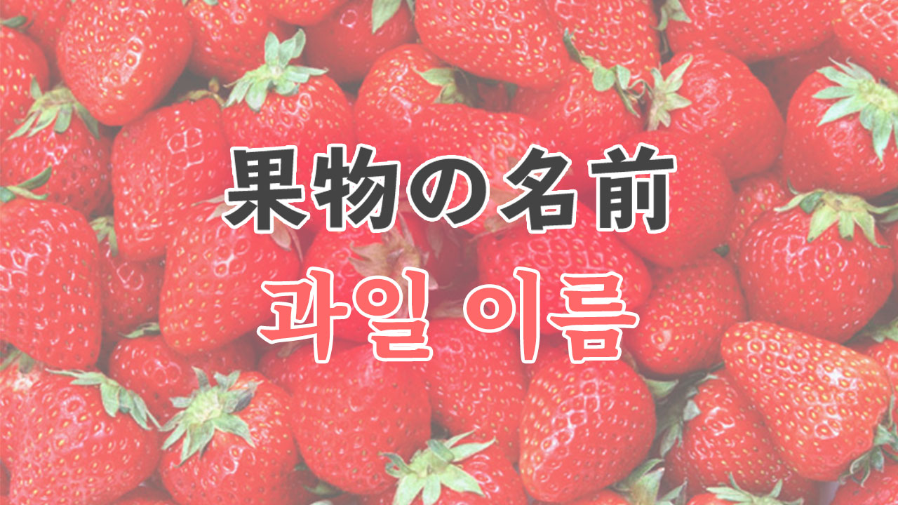 韓国語ハングル単語帳 果物 フルーツの名前 音声で発音を確認 韓国語勉強marisha