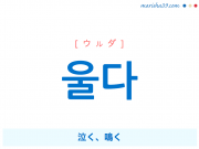 韓国語単語勉強 웃다 ウッタ 笑う 意味 活用 読み方と音声発音 韓国語勉強marisha