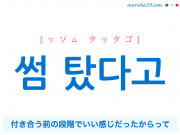 韓国語・ハングルで表現 썸 탔다고 付き合う前の段階でいい感じだったからって [ッソム タッタゴ] 歌詞を例にプチ解説